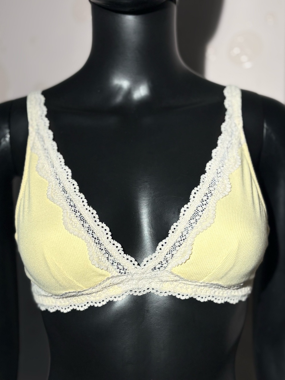 Intimately Free People Oh My Darling Cotton Plunge Bralette, size XS